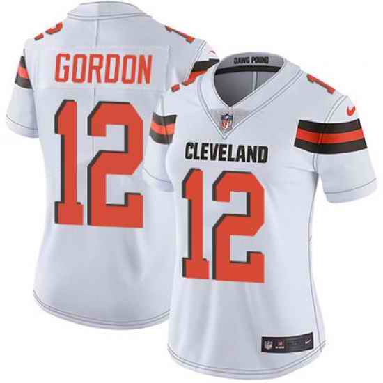 Nike Browns #12 Josh Gordon White Womens Stitched NFL Vapor Untouchable Limited Jersey